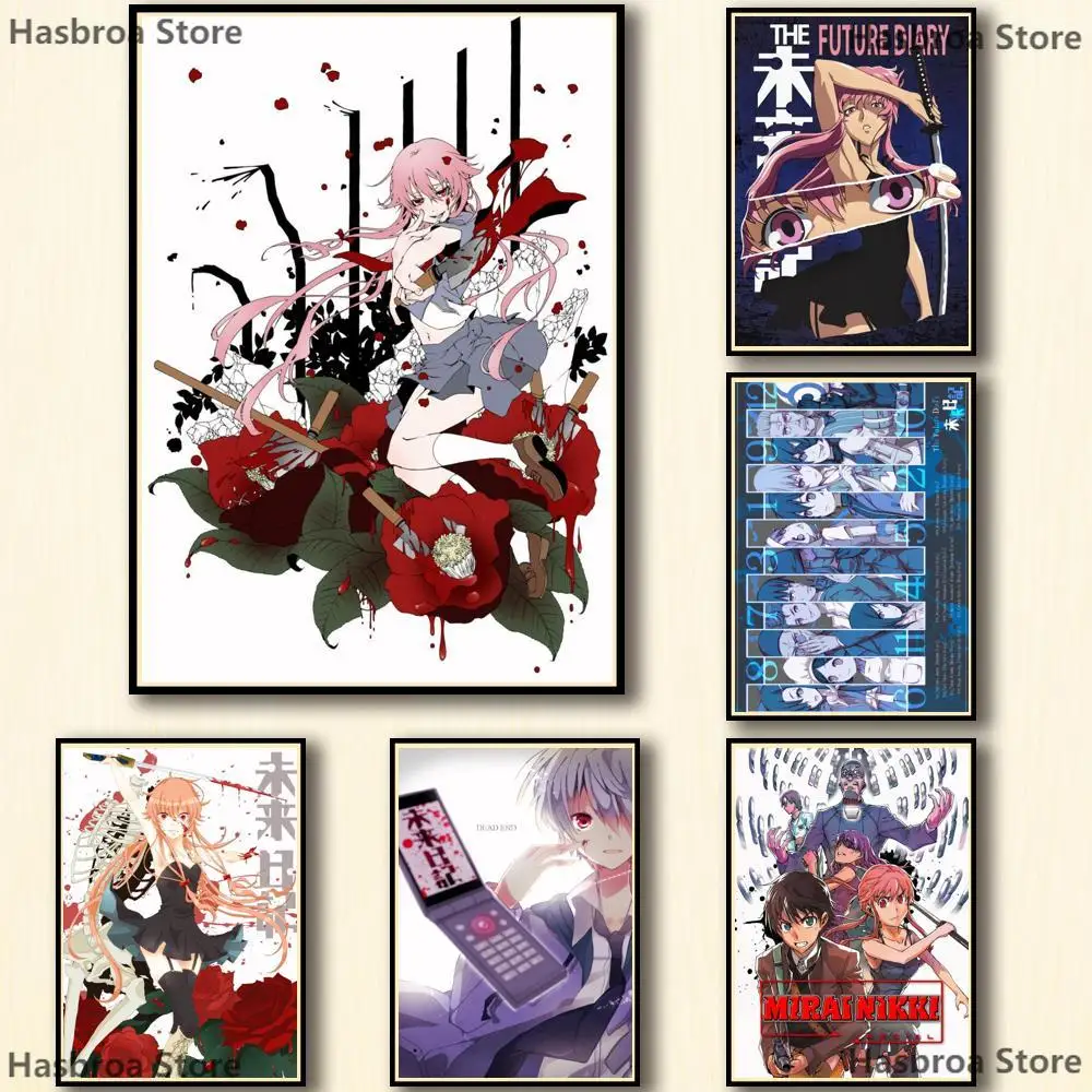 Настенная картина с аниме будущее дневник холст принты и плакат украшение для