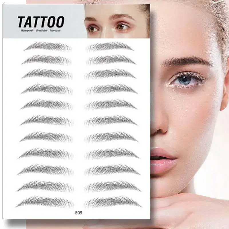 

Makeup Eyelashes Waterproof Natural Fake Eyebrow Sticker Hair Like Eyebrows Cosmetics Eyebrow Tattoo Sticker Long Lasting