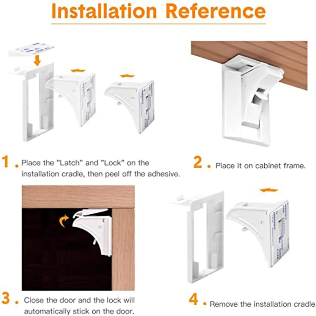 

Children Anti Open Drawer Lock Baby Anti Clip Hand Cabinet Lock Refrigerator Baby Safety Protection 20 Locks and 3 Keys