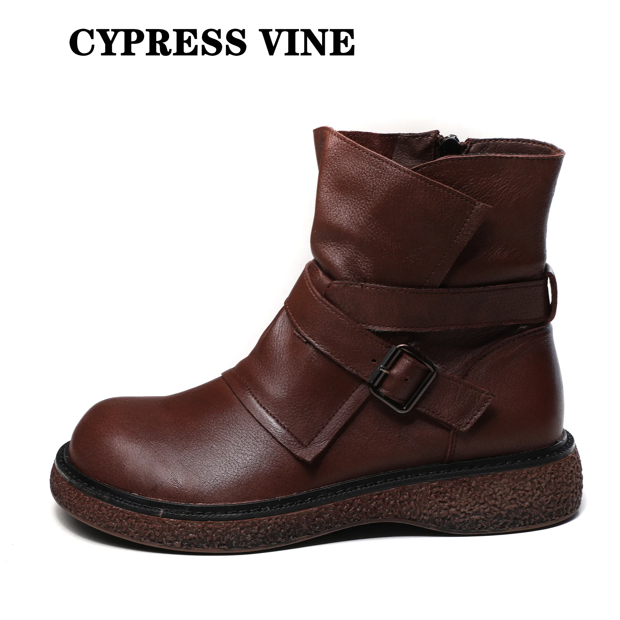 

Cypress Vine Women Chelsea Anckle Boots Genuine Cow Leather For Spring Autumn And Winter Rubber Outsole By Handmade Size 35-40
