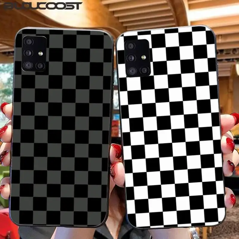 Мягкий чехол в клетку для телефона Samsung A10 20 30 40 50 70 10S 20S 2 Core C8 A30S A50S A7 8 9 2018 STAR |