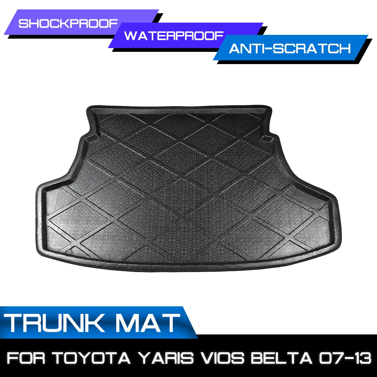 

Car Carpet Rear Trunk Anti-mud Cover Floor Mat For Toyota Yaris Vios Belta 2007 2008 2009 2010-2013