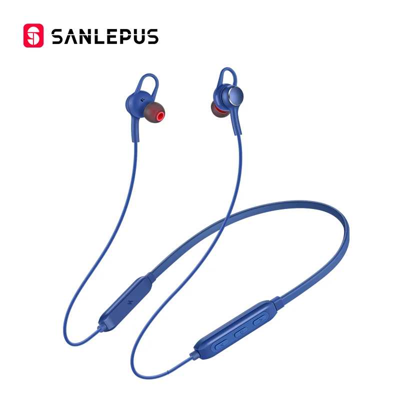 SANLEPUS D02, Беспроводные спортивные наушники, Bluetooth наушники, 5,0, гарнитура, свободные руки, наушники для iPhone, Xiaomi, huawei, samsung - Цвет: D02 Blue