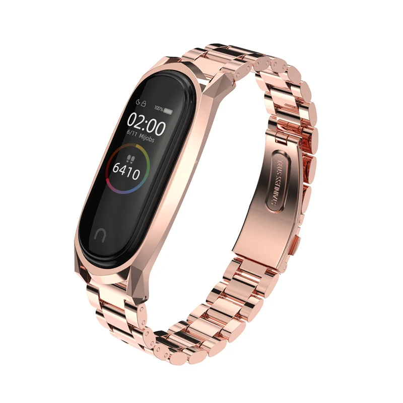 Mi jobs mi band 4 ремешок V стиль металлический браслет для Xiaomi mi ремешок 4 ремешок correa нержавеющая сталь mi Band 3 ремешок, умный Браслет