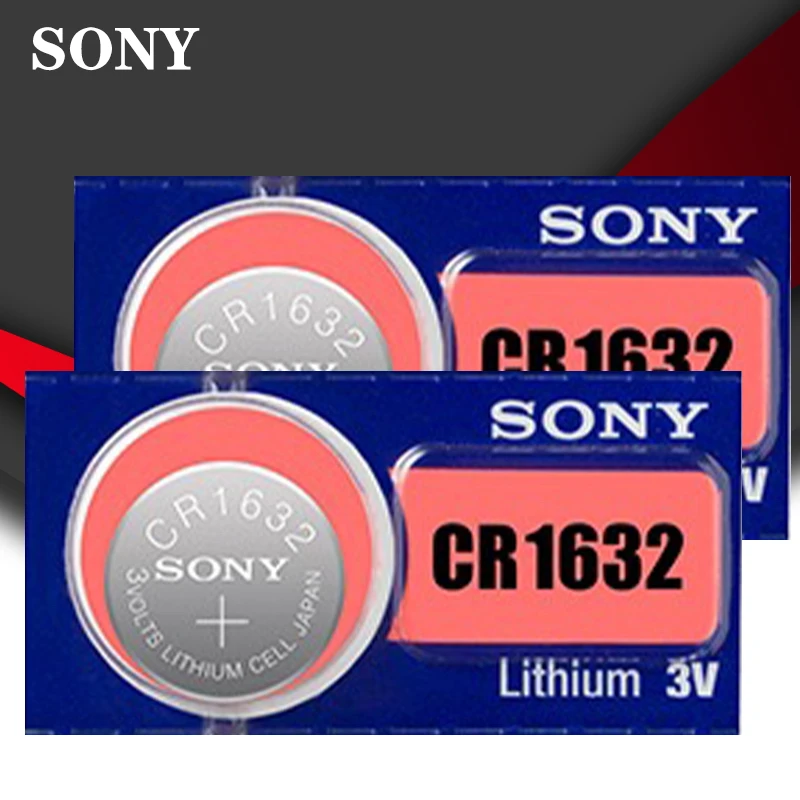 2 шт. Sony оригинальный 100% CR1632 кнопочный Аккумулятор для часов Автомобильный