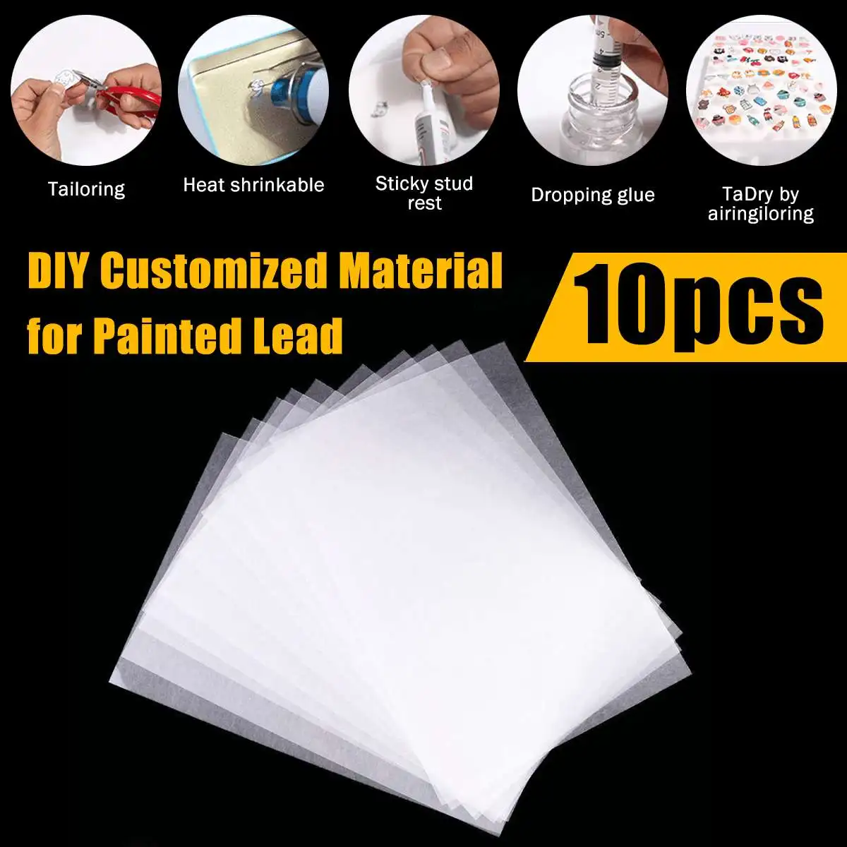 

30Pcs 20X29CM Shrink Paper Film Sheets Shrinkable Film DIY Jewelry Hanging Craft Making School Supply Gift Child EducationalGame