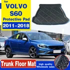Коврик для багажника Volvo S60, коврик для багажника, напольный коврик для груза, грязевой коврик, защитный коврик 2011 2012 2013 2014 2015 2016 2017 2018