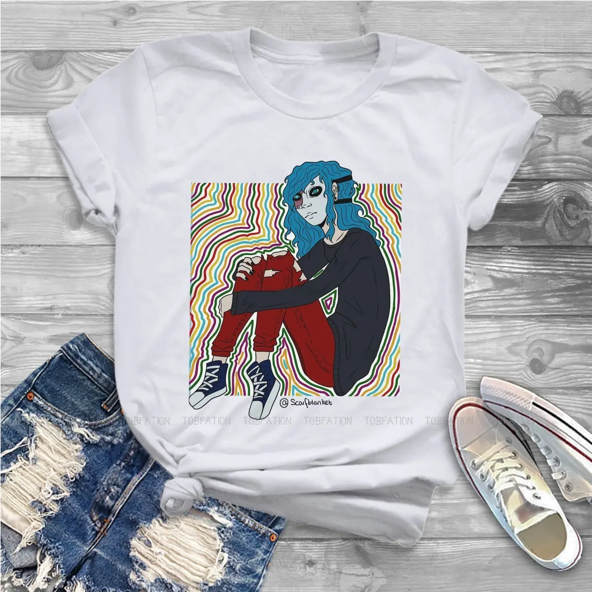 

Sal Fisher Outline Women Tshirts Sally Face Game Aesthetic Vintage Female Clothing Large Cotton Graphic Streetwear