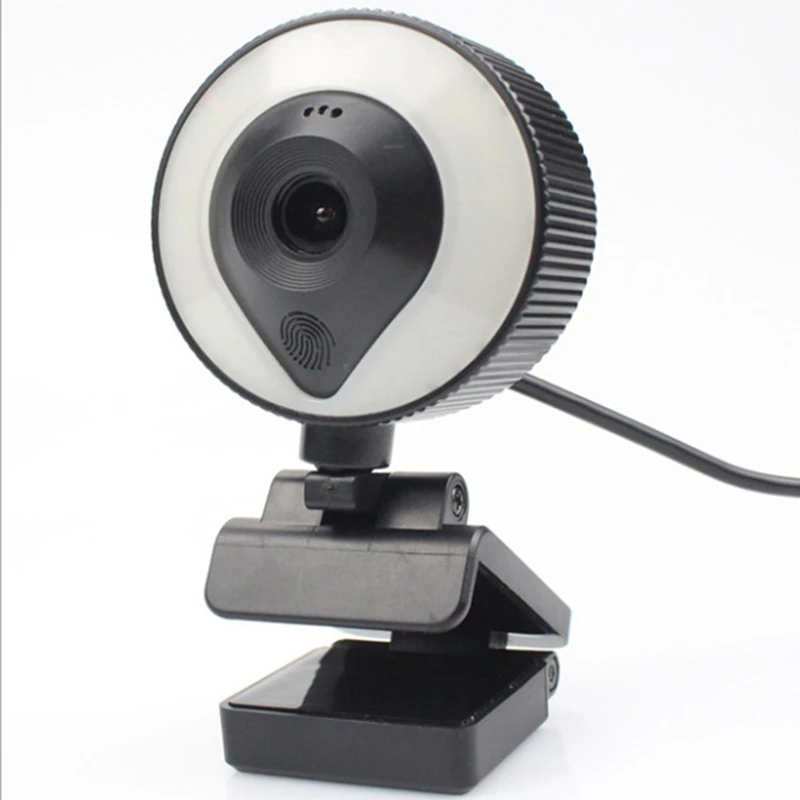 

1080P HD Webcam Adjustable USB Streaming Webcam with Ring Light Microphone Used for Gaming Webcam Meeting