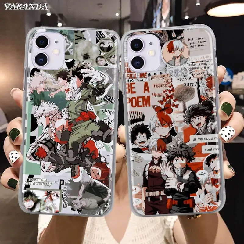

My Hero Academia Phone Case For iPhone 12 Mini 11 Pro SE 2020 X XS Max XR 7 8 6 6S Plus Hard PC Back Cover Coque Fundas Capa