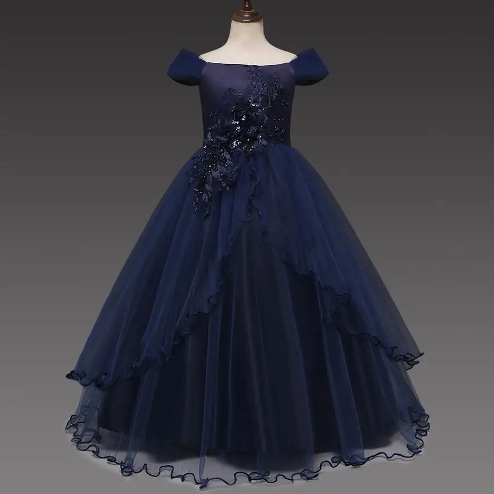 2019 модное платье с цветочным узором для девочек винтажное дня рождения