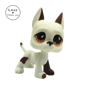 Lps кошка магазин игрушек белая собака фигурка с желтыми глазами отличный DANE #750 прекрасный детский подарок