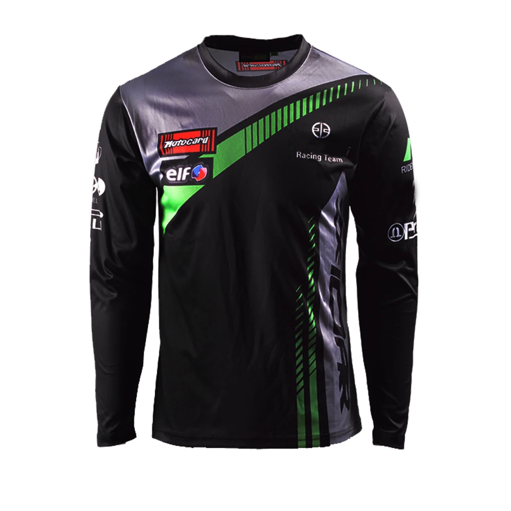 

Бесплатная доставка, футболка с длинным рукавом для мотовездехода, команды велосипедов, для Kawasaki, гоночный мотоцикл Mococross MX Ninja, футболки, Джерси