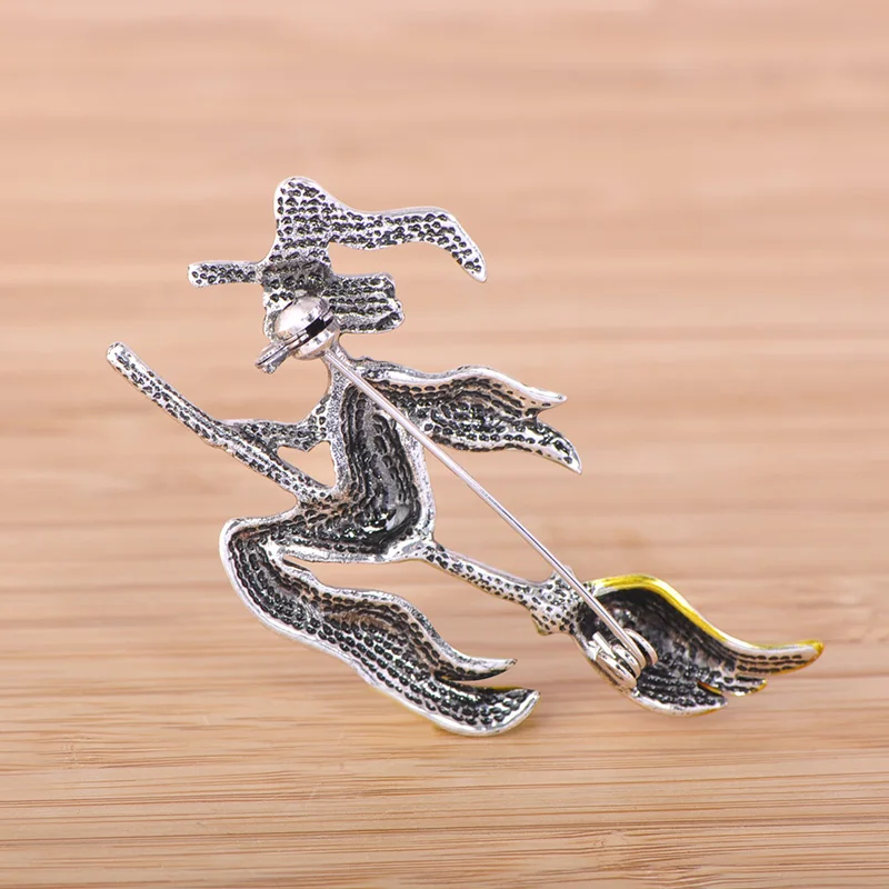 Эмаль Blucome броши в виде метлы для верховой езды волшебный подарок на Хэллоуин