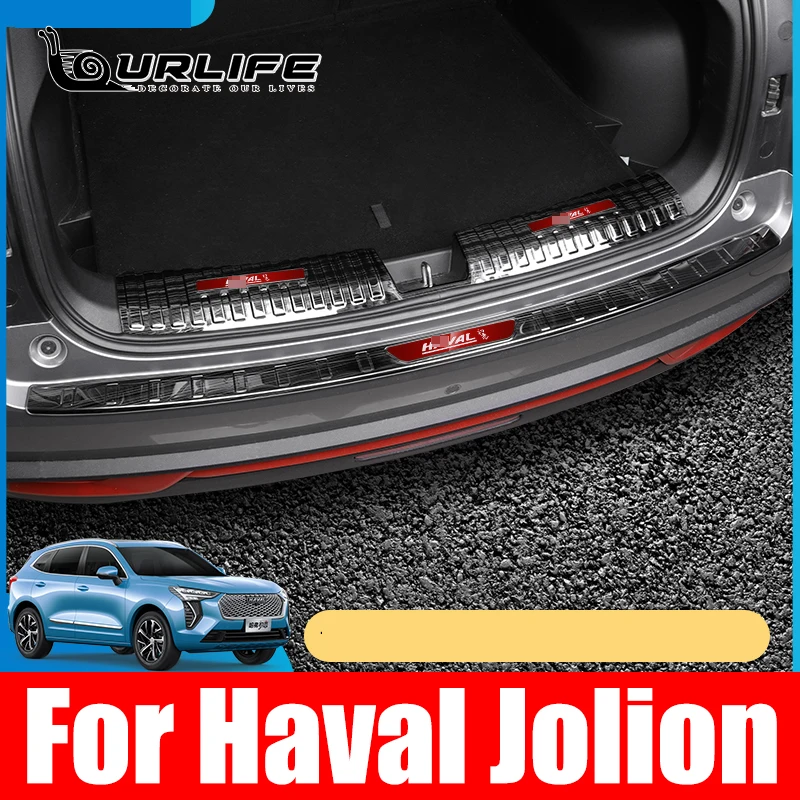 

For Haval Jolion 2021 2022 Car Rear Bumper Metal Cover Protector Trim Car Trunk Styling Decoration Accessories Car-styling
