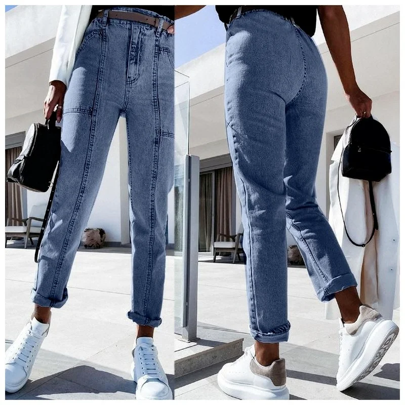 

2021 Autumn Leisure Temperament High Waist Washing Small Foot Jeans Women Jean Shorts Women Summer Woman Jeans for Girls