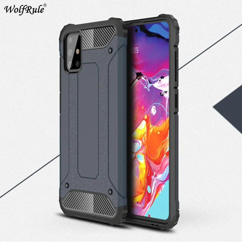 Чехол для Samsung Galaxy A71 Бампер из ТПУ и поликарбоната жесткий чехол-накладка чехол