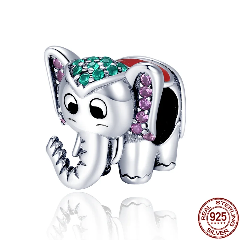 

2021 New Style 925 Sterling Silver Elephant Charm&Beads Suitable For Original 3mm Pandora Bracelet&Bangle Ladies Jewelry