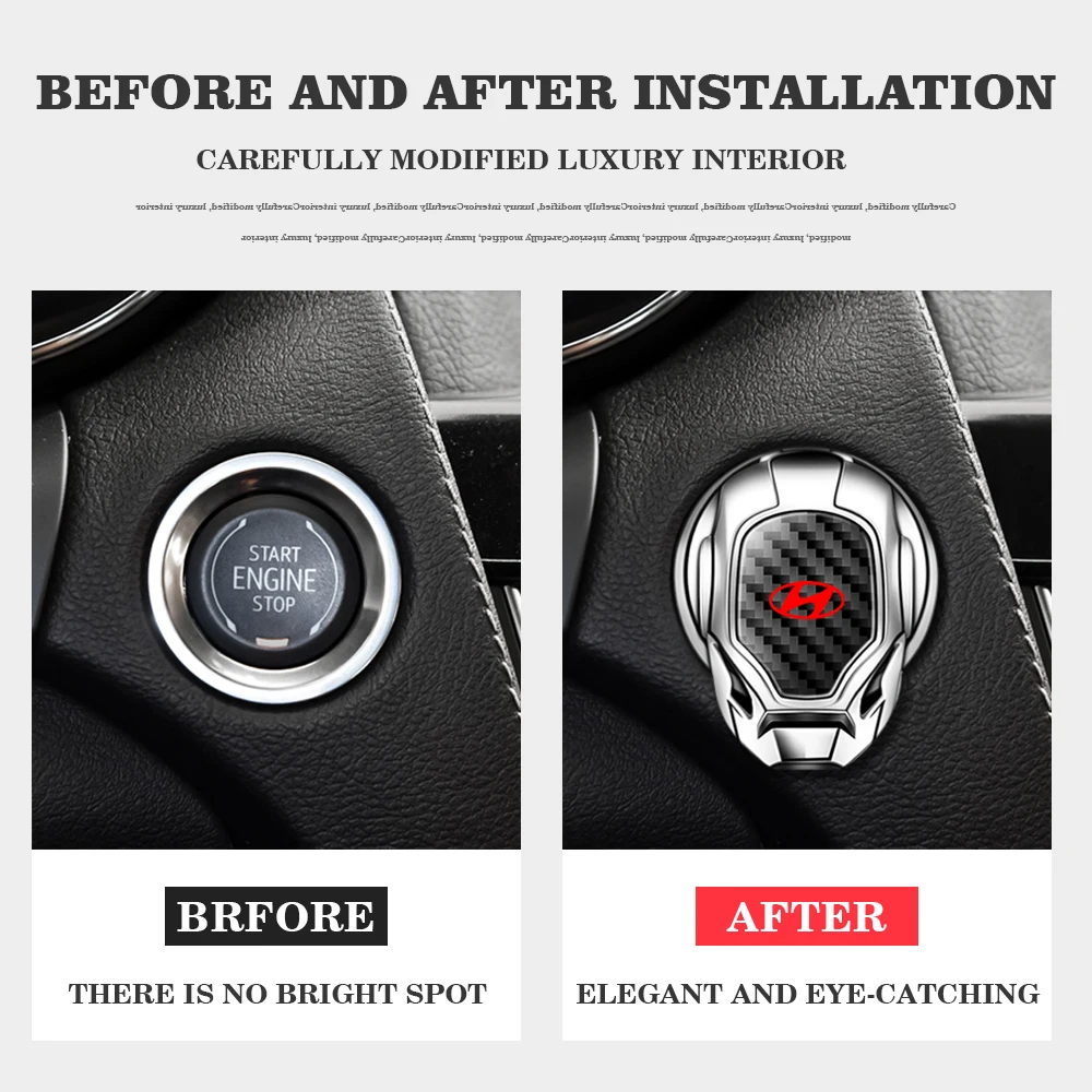 Логотип автомобиля крышка переключателя старт-Стоп двигателя кольцо зажигания