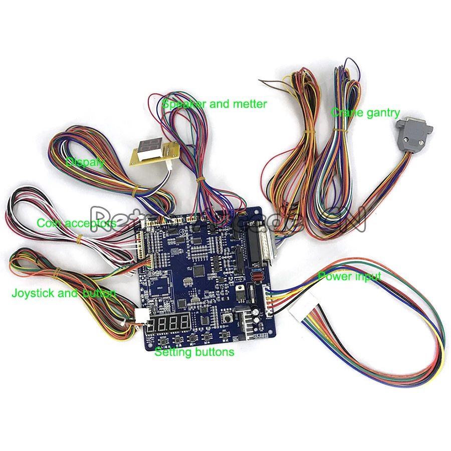 

10set lot Crane Machine ID Game Main Board PCB Motherboard Good Quality With Cable Harness for Toy Candy Claw Machine