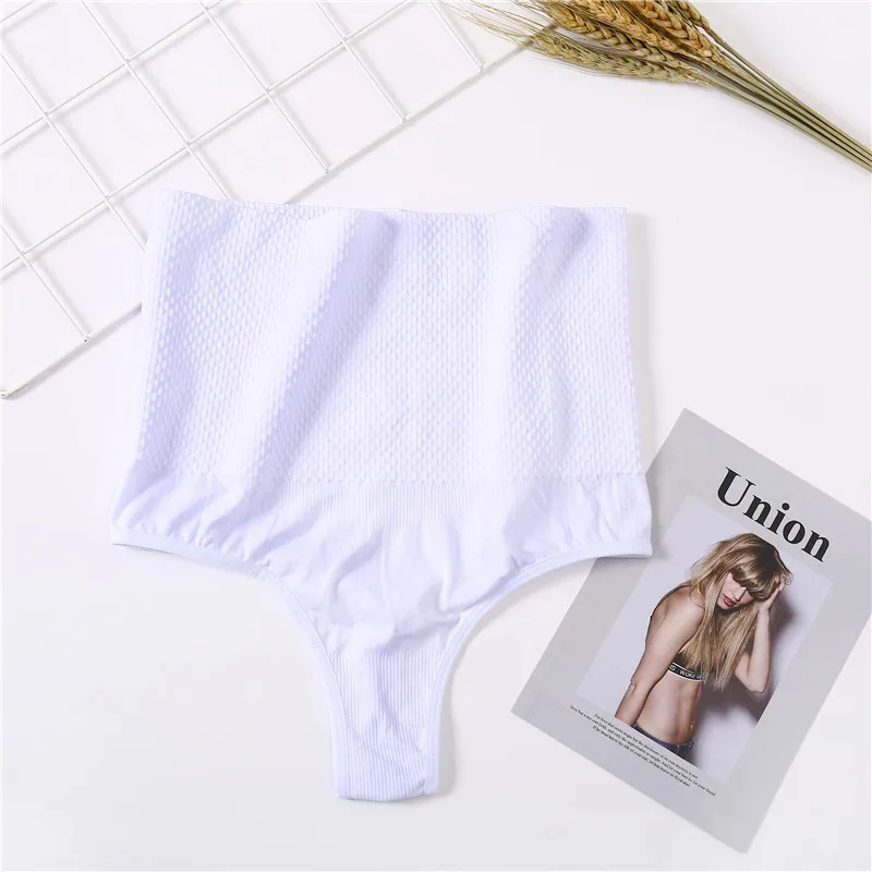 Style 2 White Women High Waist Shaper Sexy Thong Autumn Breathable Body Shapers Slimming Underpants Tummy Underwear Soft Shaping Panties M-2XL - Цвет: Style 2 White