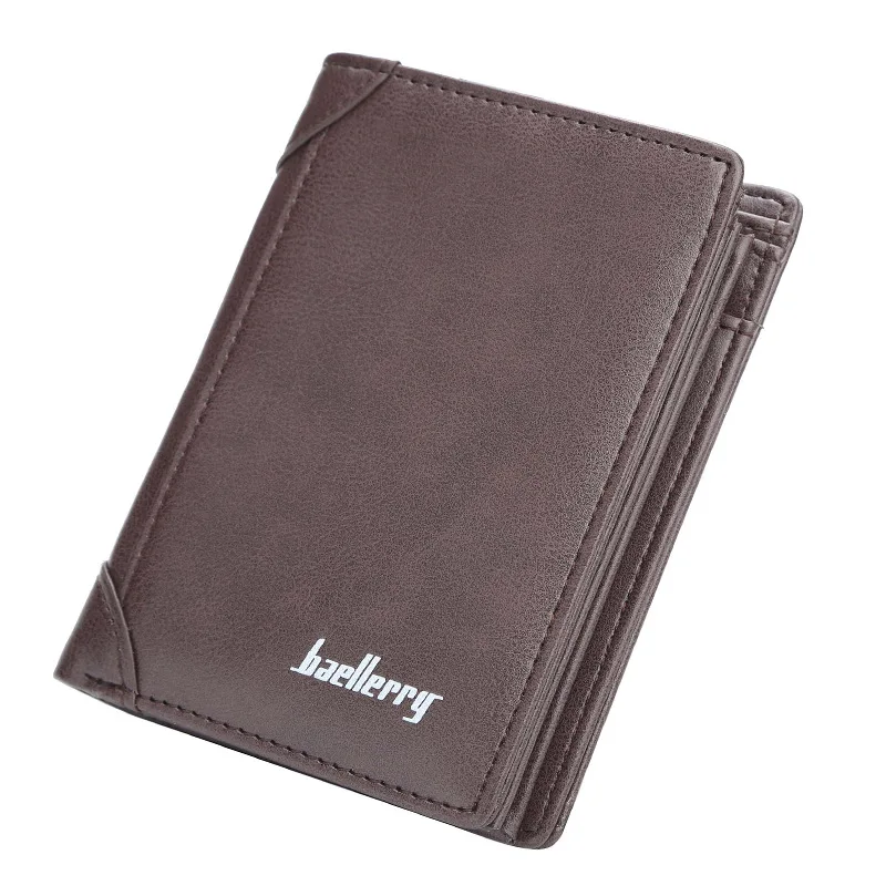 

Men's Short PU Leather Wallets Vintage Purse Multi-functional Clutch Card Holder 8-5