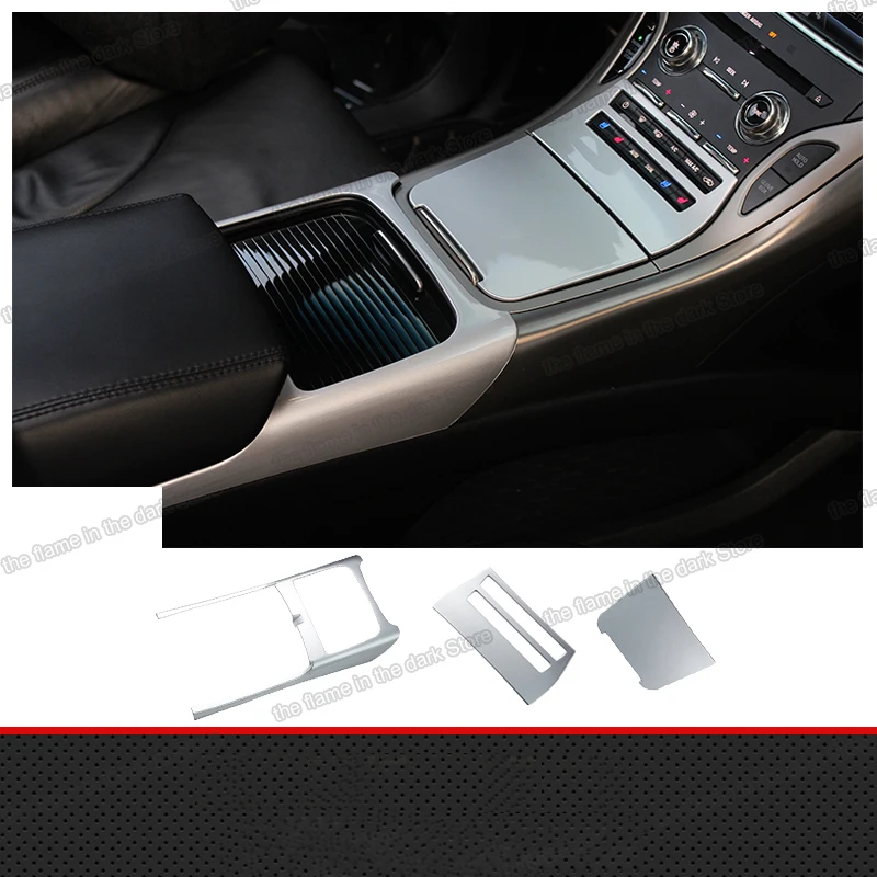 lsrtw2017 abs car gear panel chrome trims cup frame for lincoln mkx 2016 2017 2018 2019 Nautilus | Автомобили и мотоциклы