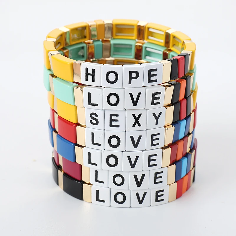 G.YCX Новый богемный браслет с радужной эмалью ручной работы цветной окрашенный