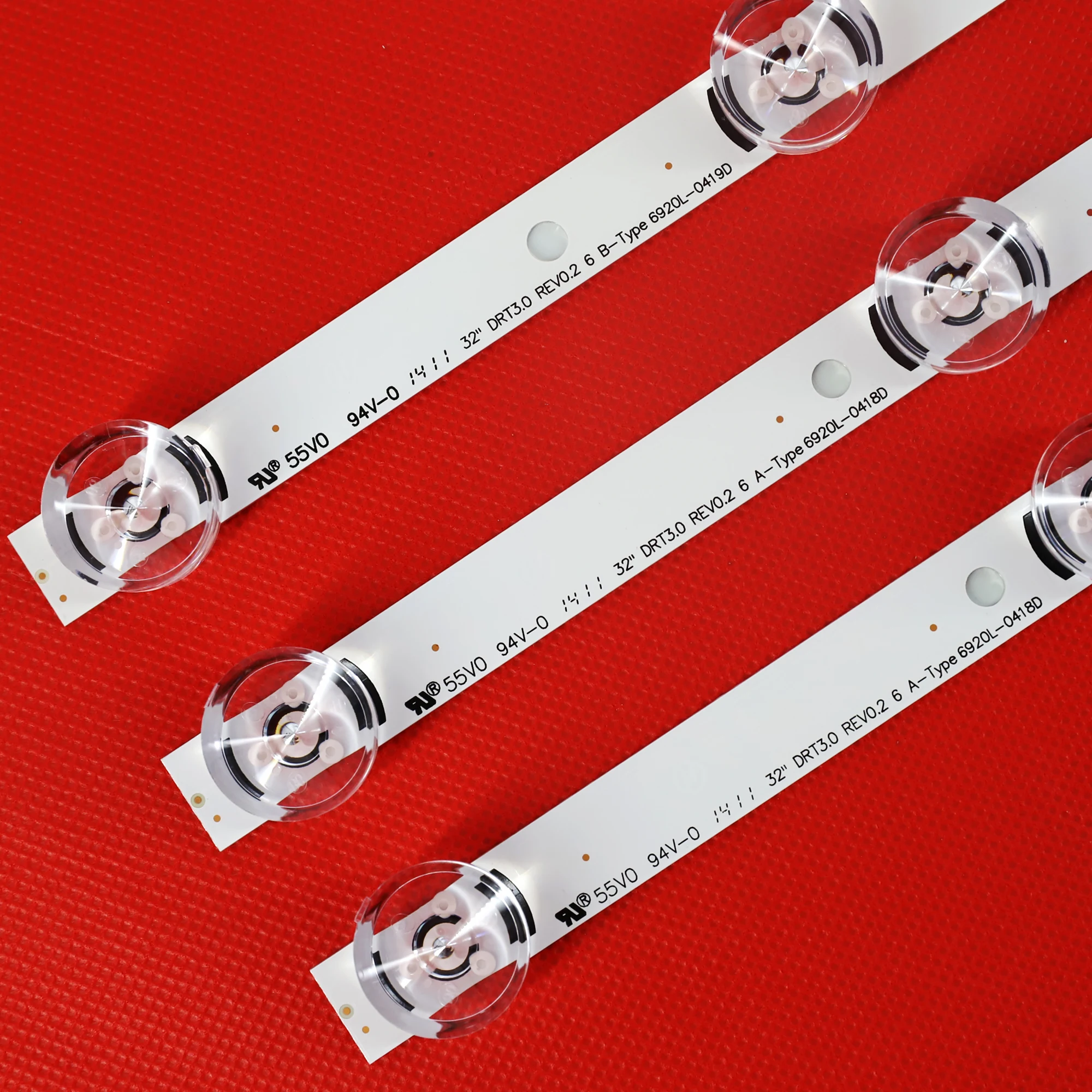 3PCS LED strip for LG DRT 3.0 32"_A/B 32MB25VQ 32LB5820 32LF580V 32LB5610 LC320DUE 32LB551U 32LB650V 32LF570V 32LF582V 32LF560V |