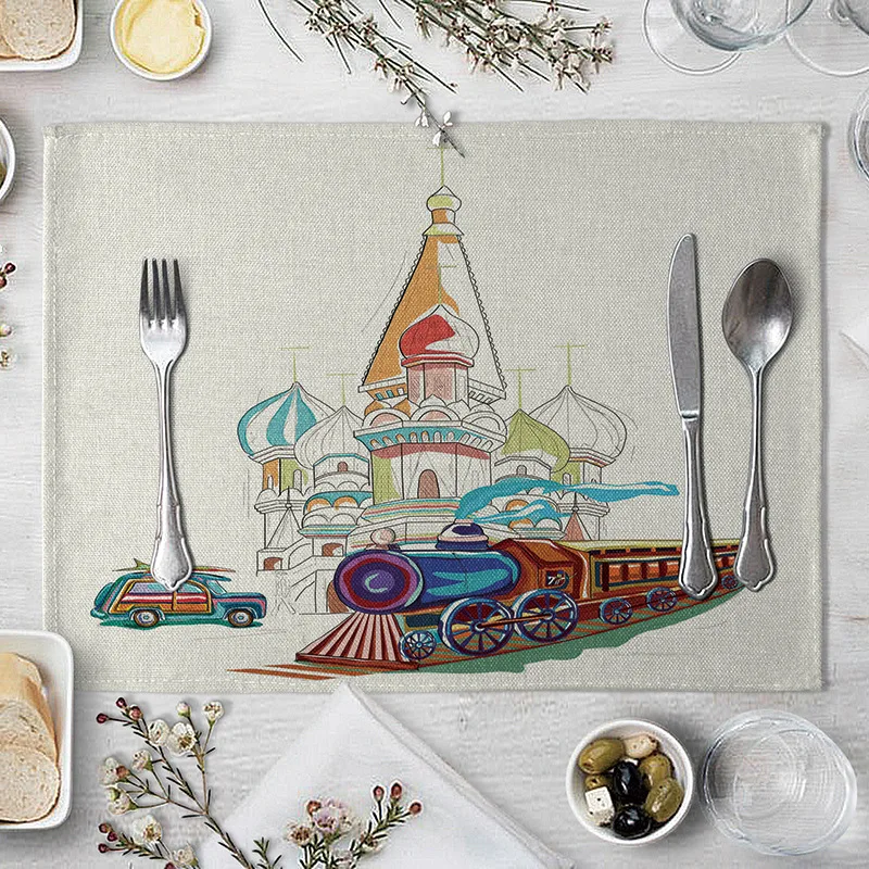 

Kitchen Table Mats Creative Building Table Mat Creative Table Napkin For Wedding Kitchen Decor Creative Car Placemat Dining