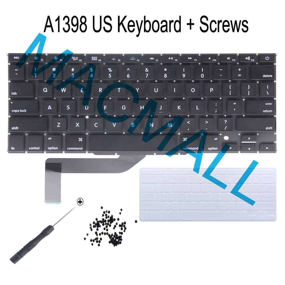 Новинка для Macbook Pro Retina 15 &quotA1398 сменная английская клавиатура + крышка клавиатуры