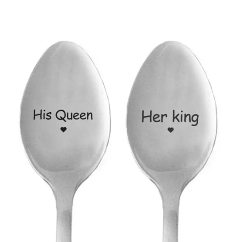 День Святого Валентина Кухня Мороженое кофейная чайная ложка ложки его королева