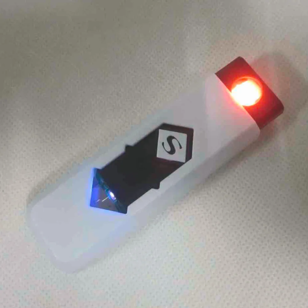 Домашняя портативная белая USB Электронная аккумуляторная батарея беспламенная