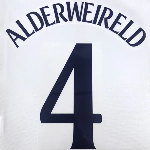 19-20 Кейн сын Эриксен DELE LUCAS Вертонген Льорис подмигивает ALDERWEIRELD пользовательские namesets футбольные значки патч - Цвет: ALDERWEIRELD
