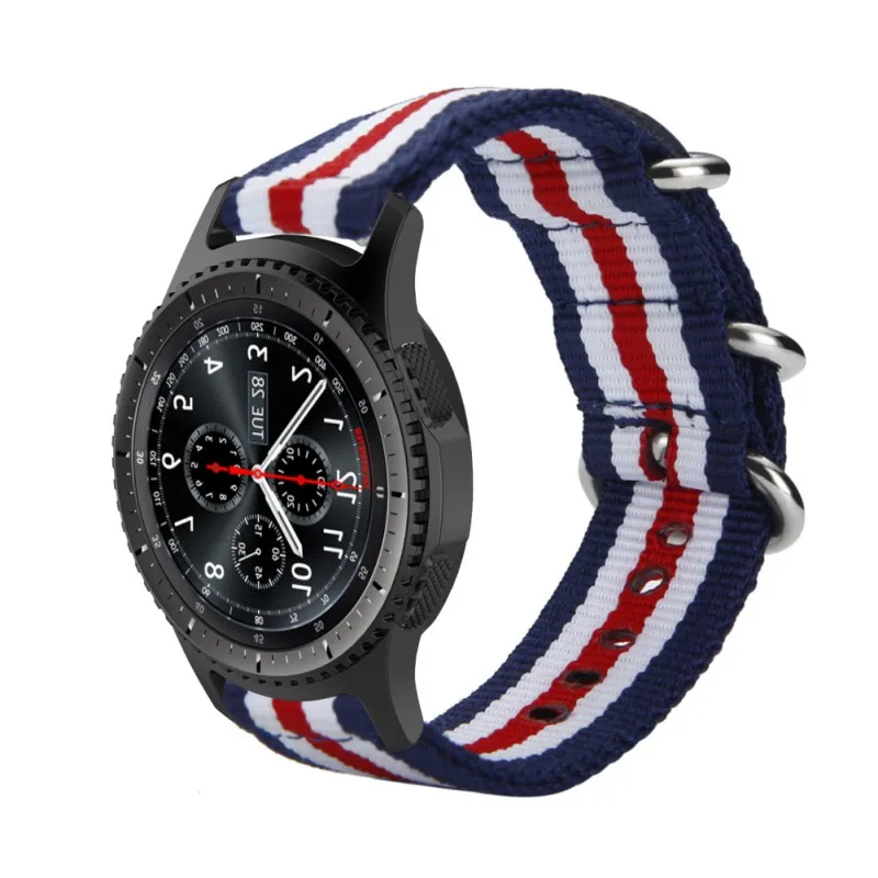 

Waterproof Colorful Nylon Strap for Samsung Gear S3 Classic Smart Watch Strap 22mm Bracelet