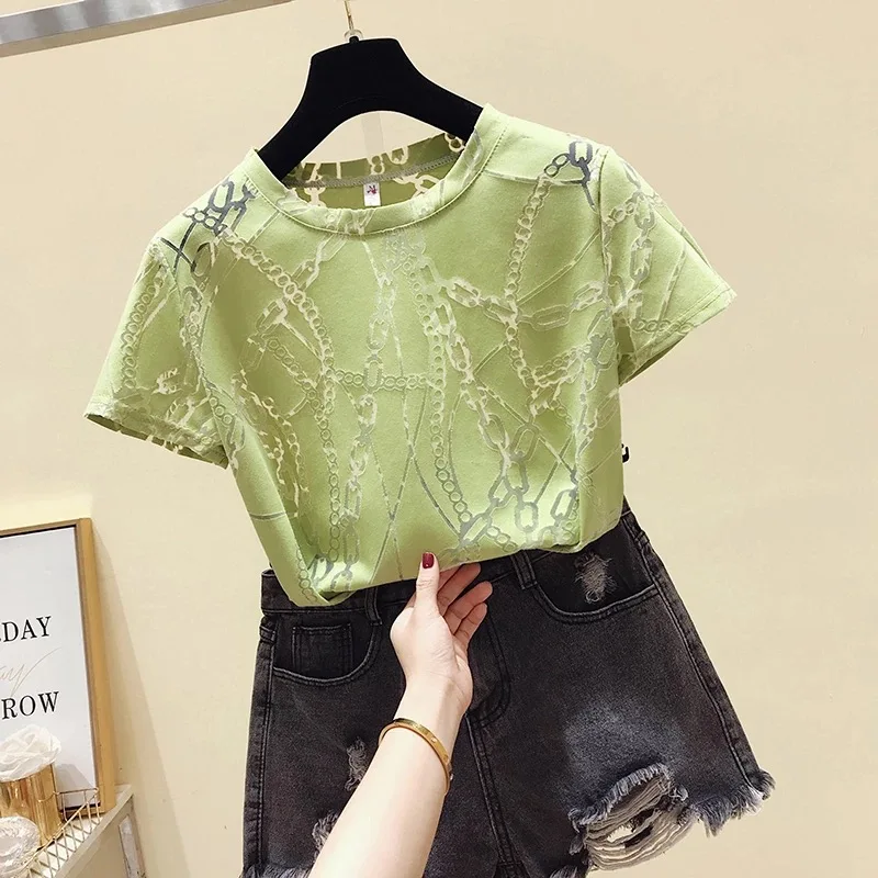

2021 tees women clothe yellow Summer Fashion T Shirt Women Woman Tshirt