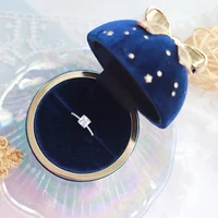 hoseng night sky starry jewelry case necklace ring luxury proposal corduroy gift box romantic wedding case hs_967
