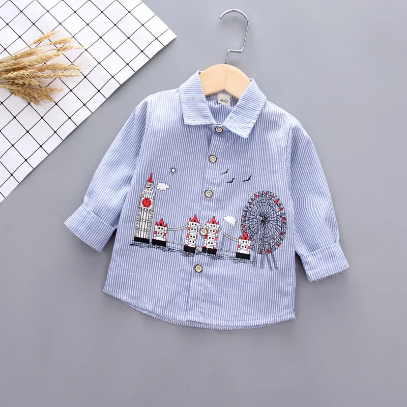 Детские рубашки для мальчиков 2020 Весенняя Детская рубашка топы с длинными