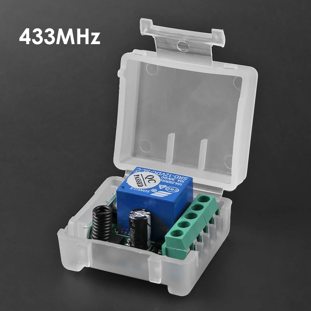 DC 12V 1 CH 433MHz релейный Переключатель приемника модуль для двери гаража