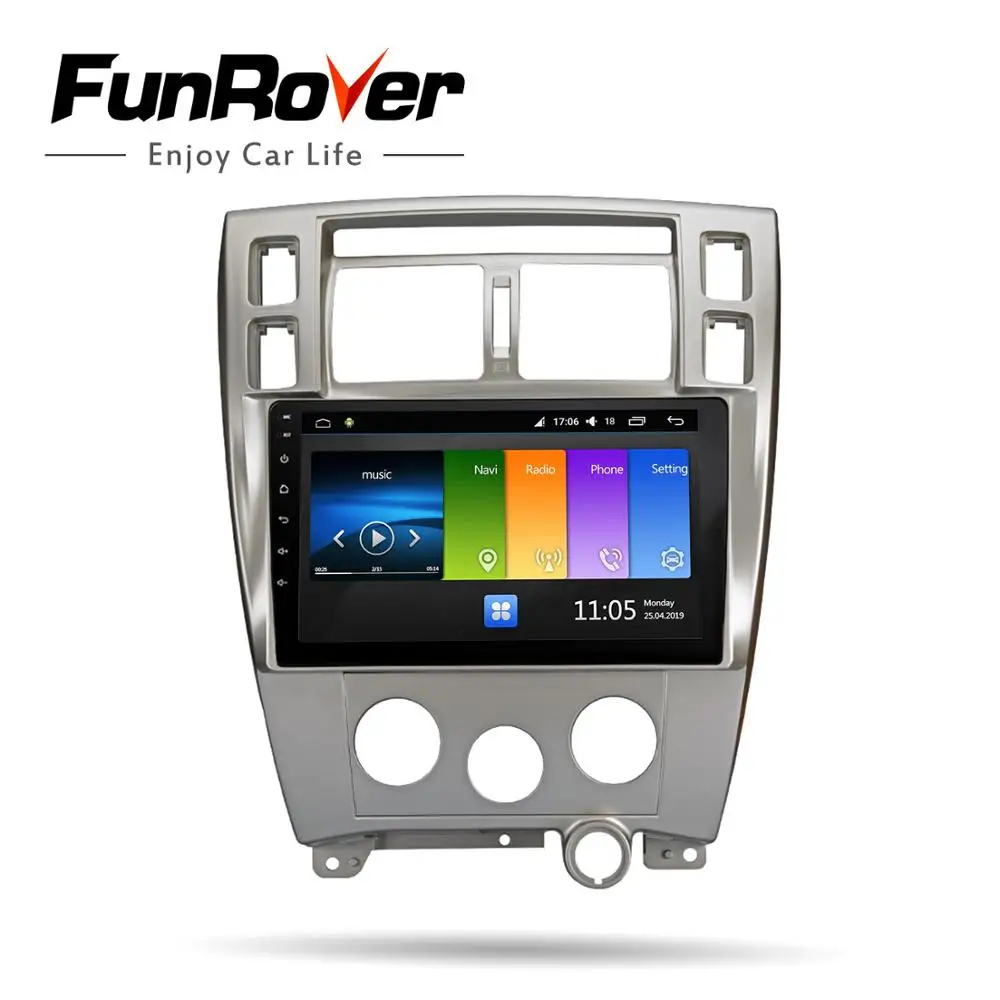 Funrover 2 din Android 9 0 автомобильный dvd 2.5D HD 10 1 "автомобильный радиоприемник с