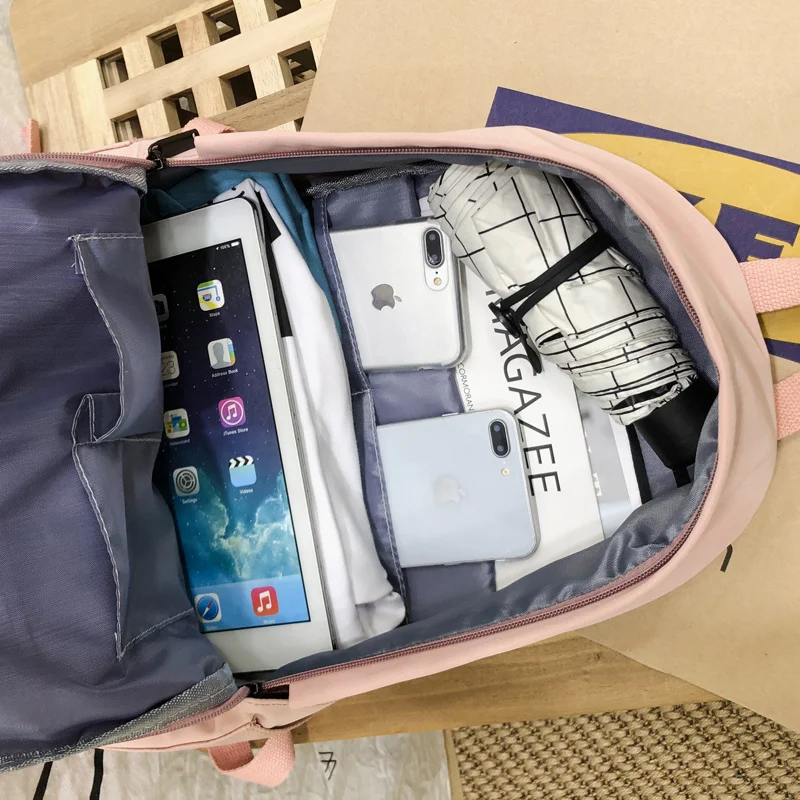 

New Trend Female Backpack Casual Classical Women Backpack Fashion Women Shoulder Bag Solid Color School Bag For Teenage Girl