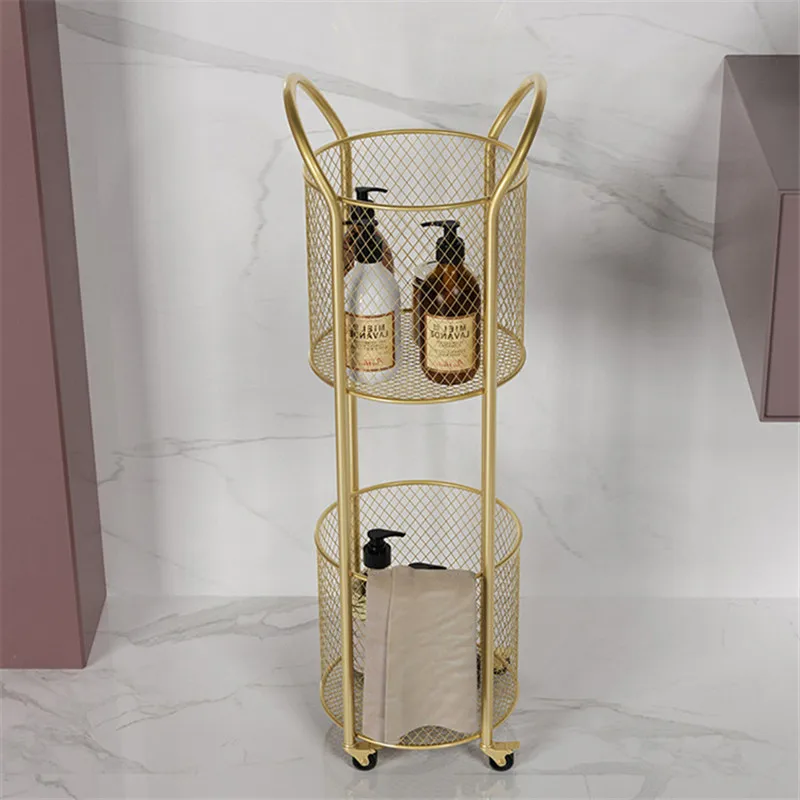 Nordic Pink Multi-function Storage Shelf Coffee Table Stroller Flower Stand Living Room Mobile Sofa Side Tables Dining Cart L |