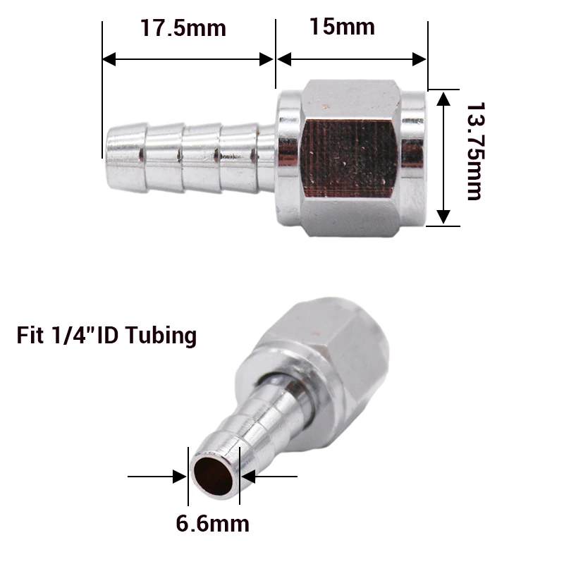 2 шт./компл. шарнирная гайка-1/4 &quotFFL до 1/4&quot Барб хромированный шаровой замок MFL