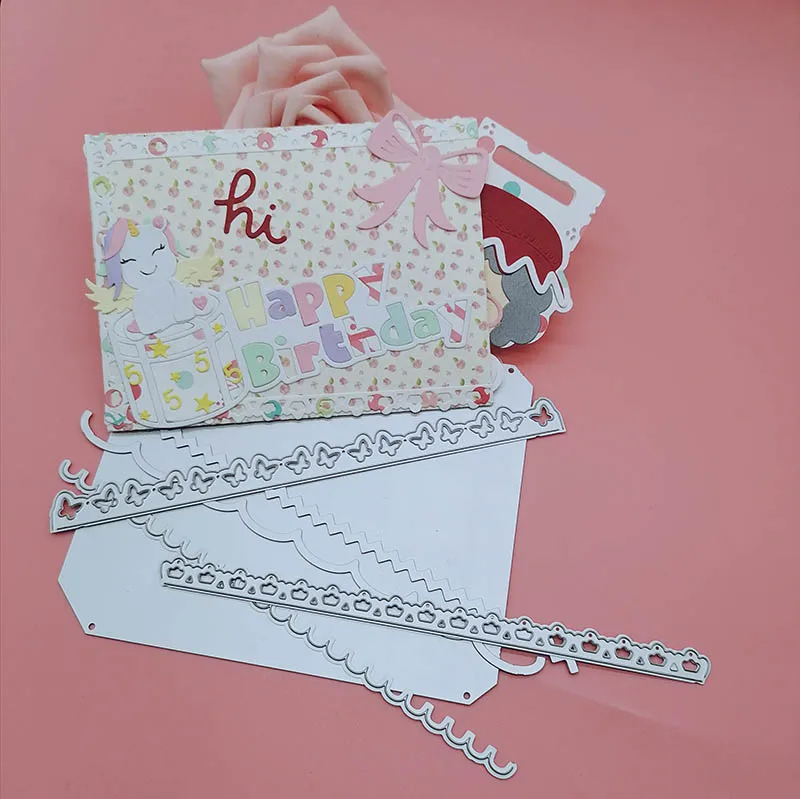 Карманные бумажные кружевные рамки рождественские металлические штампованные