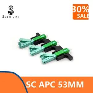 wholesales sc apc fast connector single mode connector ftth tool cold connector tool fiber optic fast connnector 53mm free global shipping