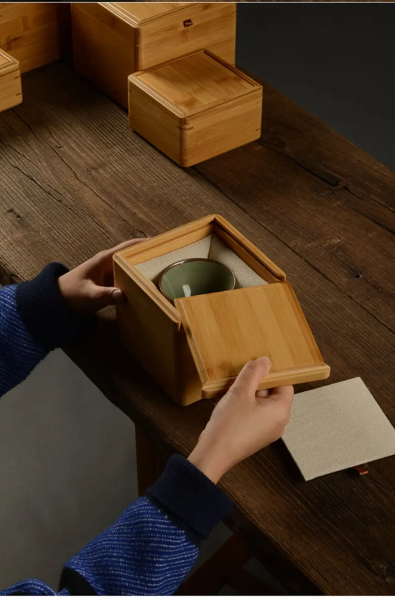 Толстая бамбуковая подкладка для тарелок многоразмерная гастропода контейнер