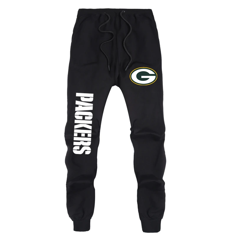 Packers Black Патриоты брюки весна и осень спортивный свитер брюки Новая Англия чемпионы Повседневные свитера брюки новые любовники мужские повседневные спортивные брюки - Цвет: Packers Black