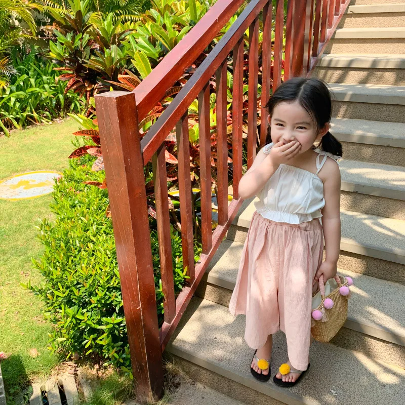 Новое поступление летние комплекты одежды в Корейском стиле жилет на бретелях со