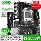 Atermiter X99 материнская плата с Intel XEON E5 2650 v4 с 1*16GGB DDR4 REG ECC память комбинированный комплект NVME SATA 3,0 USB 3,0
