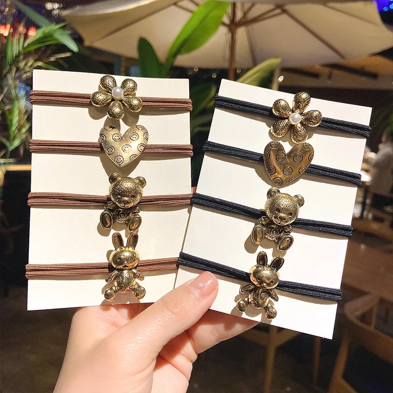 

Cute alloy small animal tie hair, rubber band, sweet and versatile simple hair rope